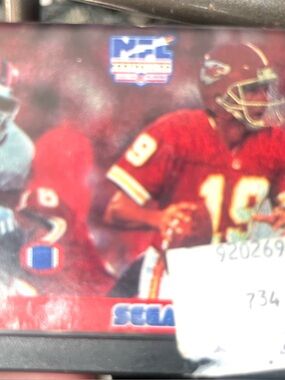 3 Sega Genesis Game Cartridge Lot - football 94, college football, baseball